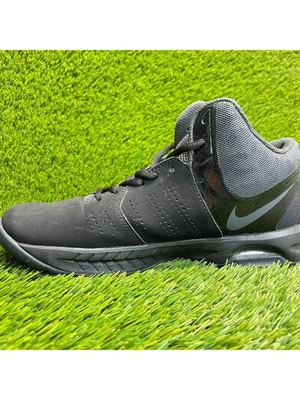 Nike Air Visi Pro 6 Mens Size 8.5 Black Gray Athletic Basketball Shoes Sneakers